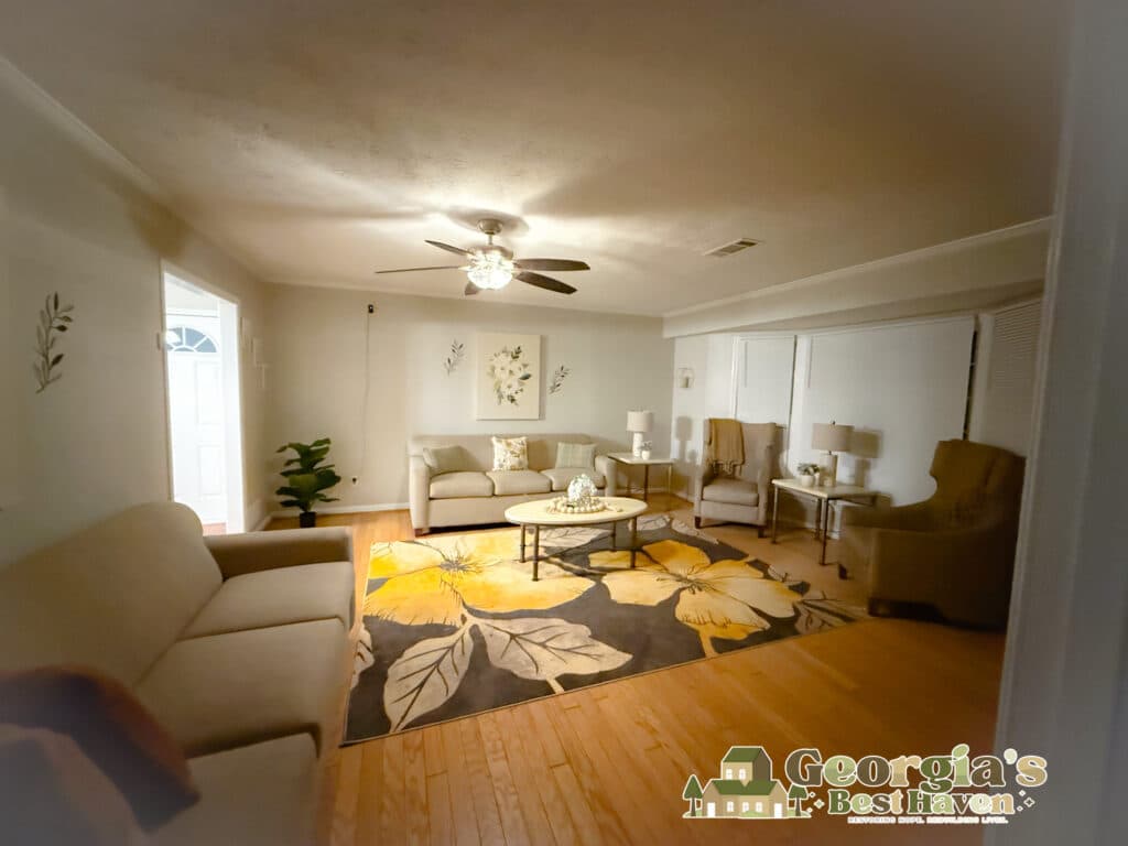 Furnished home interior at Georgia's Best Haven